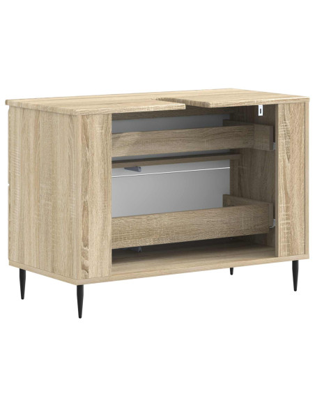 Armadio per Lavabo da Bagno ZWOLLE Rovere Sonoma