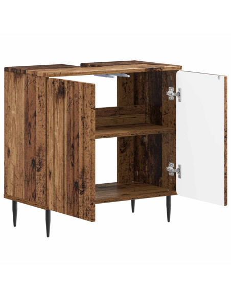 Armadio per Lavabo da Bagno ZWOLLE Legno antico