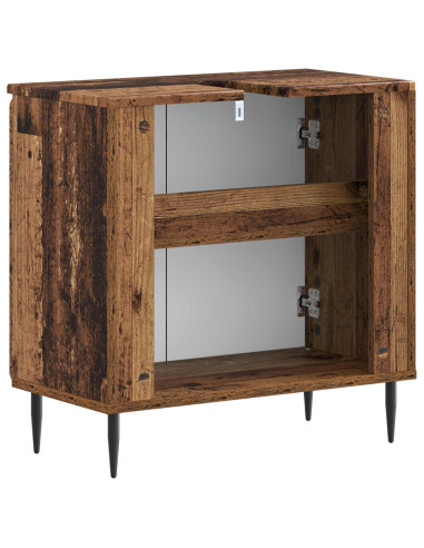 Armadio per Lavabo da Bagno ZWOLLE Legno antico