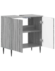 Armadio per Lavabo da Bagno ZWOLLE Sonoma grigio 2