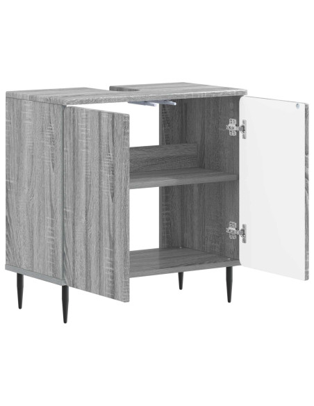 Armadio per Lavabo da Bagno ZWOLLE Sonoma grigio
