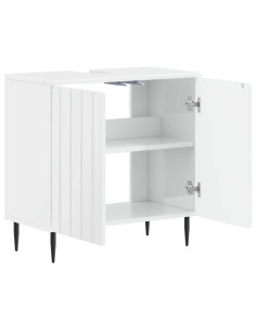Armadio per Lavabo da Bagno ZWOLLE Bianco Lucido 2