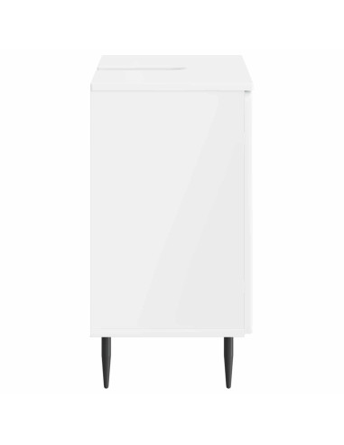 Armadio per Lavabo da Bagno ZWOLLE Bianco Lucido
