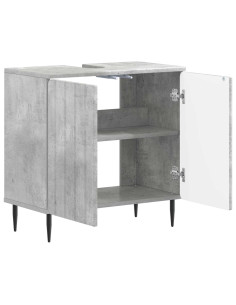 Armadio per Lavabo da Bagno ZWOLLE Grigio Cemento 2