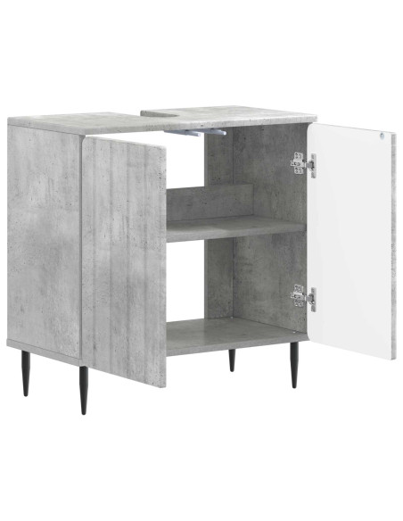 Armadio per Lavabo da Bagno ZWOLLE Grigio Cemento