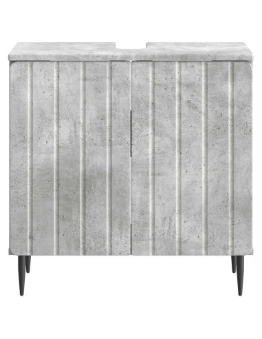 Armadio per Lavabo da Bagno ZWOLLE Grigio Cemento