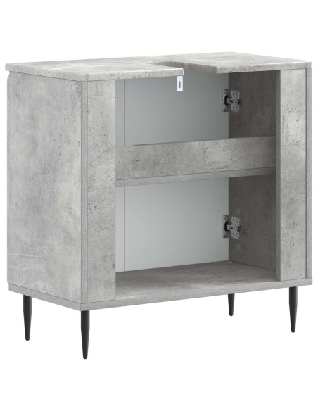 Armadio per Lavabo da Bagno ZWOLLE Grigio Cemento