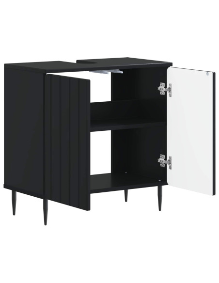 Armadio per Lavabo da Bagno ZWOLLE Nero 59,5 x 31,5 x 59 cm