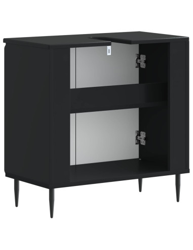 Armadio per Lavabo da Bagno ZWOLLE Nero 59,5 x 31,5 x 59 cm