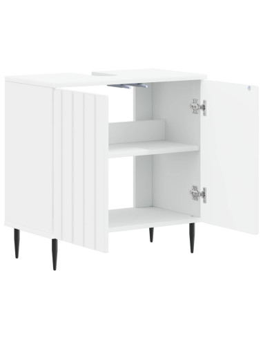 Armadio per Lavabo da Bagno ZWOLLE Bianco 59,5 x 31,5 x 59 cm
