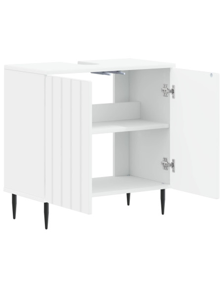 Armadio per Lavabo da Bagno ZWOLLE Bianco 59,5 x 31,5 x 59 cm