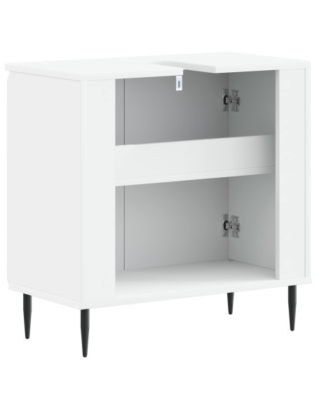 Armadio per Lavabo da Bagno ZWOLLE Bianco 59,5 x 31,5 x 59 cm