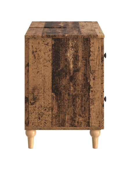 Armadio per Lavabo da Bagno ALKMAAR Legno antico
