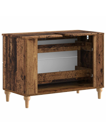 Armadio per Lavabo da Bagno ALKMAAR Legno antico