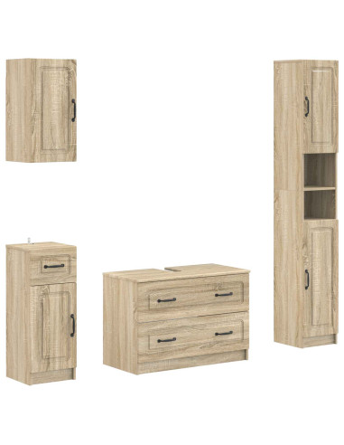 Set di Mobili da Bagno da 4 Pezzi UTRECHT Rovere Sonoma