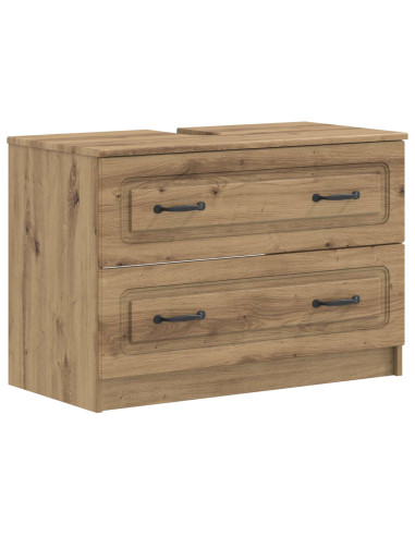 Set di Mobili da Bagno da 4 Pezzi UTRECHT Rovere Artigianale