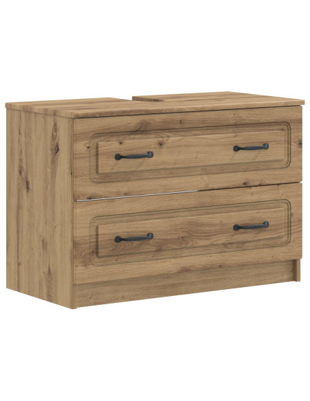 Set di Mobili da Bagno da 4 Pezzi UTRECHT Rovere Artigianale