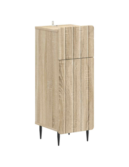Set di Armadi da Bagno da 2 Pezzi ZWOLLE Rovere Sonoma