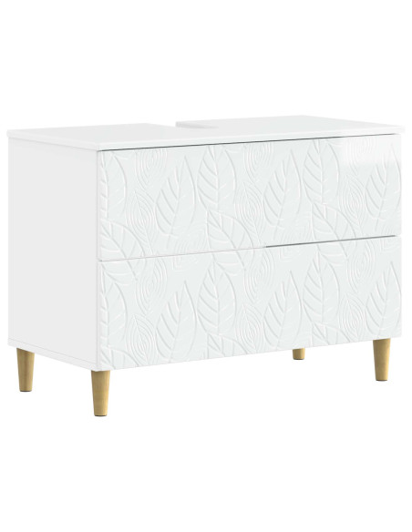 Set di armadietti da bagno in 3 pezzi DELFT Bianco Lucido