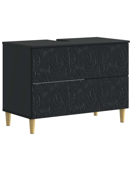 Set di armadietti da bagno in 3 pezzi DELFT Nero