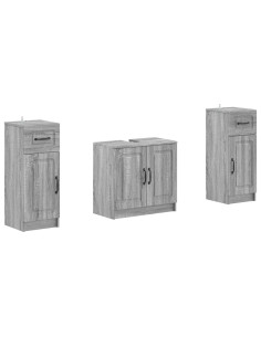 Set di Armadi da Bagno da 2 Pezzi UTRECHT Sonoma grigio