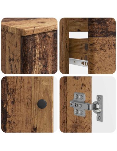 Set di Armadi da Bagno da 2 Pezzi BREDA Legno antico