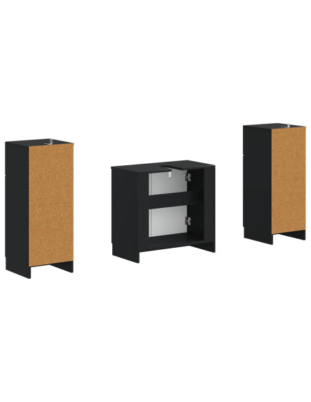 Set di Armadi da Bagno da 2 Pezzi UTRECHT Nero