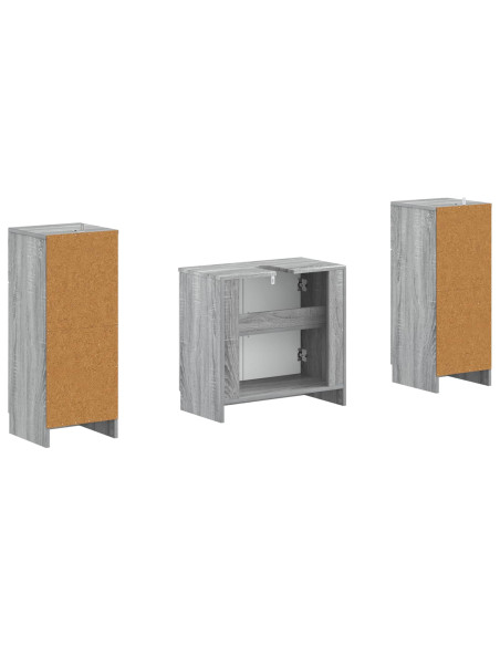 Set di Armadi da Bagno da 2 Pezzi UTRECHT Sonoma grigio