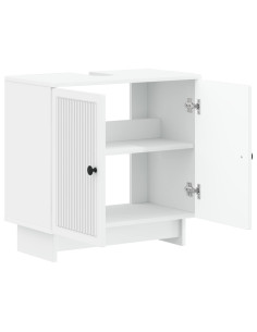Armadio per Lavabo da Bagno UTRECHT Bianco 59,5 x 31,5 x 59 cm 2