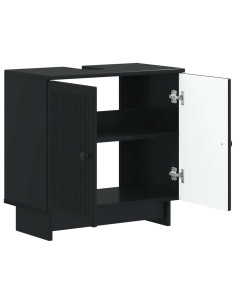 Armadio per Lavabo da Bagno EDE Nero 59,5 x 31,5 x 59 cm 2