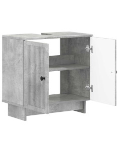 Armadio per Lavabo da Bagno EDE Grigio Cemento 2