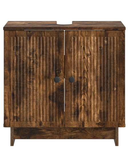 Armadio per Lavabo da Bagno EDE Rovere Fumo 59,5 x 31,5 x 59 cm