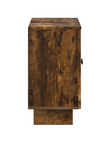 Armadio per Lavabo da Bagno EDE Rovere Fumo 59,5 x 31,5 x 59 cm