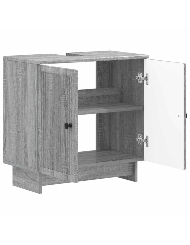 Armadio per Lavabo da Bagno EDE Sonoma grigio