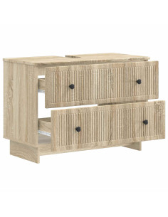 Armadio per Lavabo da Bagno EDE Rovere Sonoma 82 x 41 x 59 cm 2