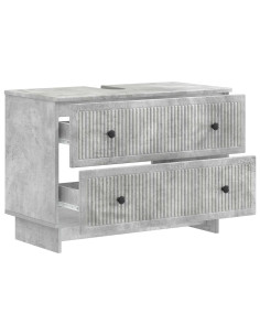 Armadio per Lavabo da Bagno EDE Grigio Cemento 82 x 41 x 59 cm 2