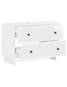Armadio per Lavabo da Bagno EDE Bianco Lucido 82 x 41 x 59 cm 2