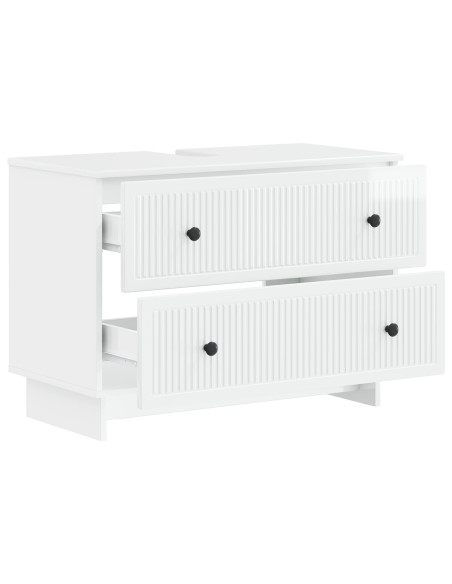 Armadio per Lavabo da Bagno EDE Bianco Lucido 82 x 41 x 59 cm