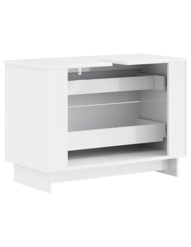 Armadio per Lavabo da Bagno EDE Bianco Lucido 82 x 41 x 59 cm