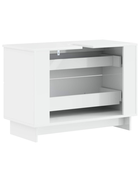 Armadio per Lavabo da Bagno EDE Bianco Lucido 82 x 41 x 59 cm