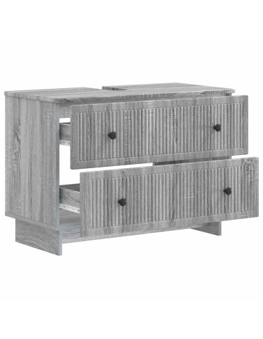 Armadio per Lavabo da Bagno EDE Sonoma grigio 82 x 41 x 59 cm