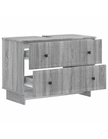 Armadio per Lavabo da Bagno EDE Sonoma grigio 82 x 41 x 59 cm