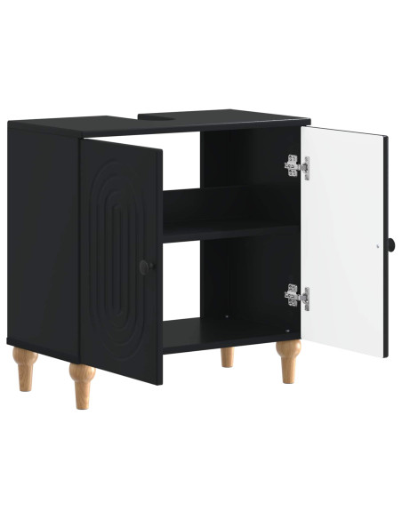Armadio per Lavabo da Bagno ALKMAAR Nero 59,5 x 31,5 x 59 cm