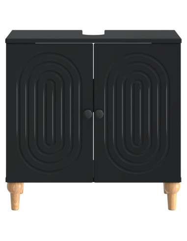 Armadio per Lavabo da Bagno ALKMAAR Nero 59,5 x 31,5 x 59 cm