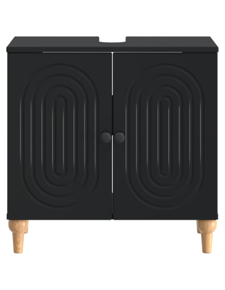 Armadio per Lavabo da Bagno ALKMAAR Nero 59,5 x 31,5 x 59 cm