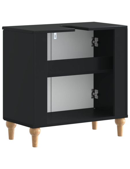 Armadio per Lavabo da Bagno ALKMAAR Nero 59,5 x 31,5 x 59 cm