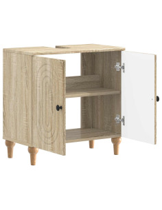 Armadio per Lavabo da Bagno ALKMAAR Rovere Sonoma 2