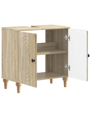 Armadio per Lavabo da Bagno ALKMAAR Rovere Sonoma