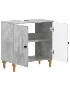 Armadio per Lavabo da Bagno ALKMAAR Grigio Cemento 2