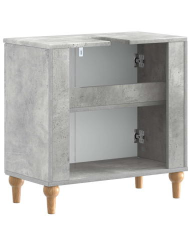 Armadio per Lavabo da Bagno ALKMAAR Grigio Cemento